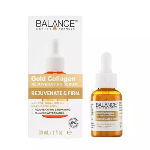 سرم جوان کننده پوست بالانس مدل Gold Collagen حجم 30 میل