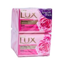 صابون لوکس Lux مدل Glowing Skin Rose با رایحه گل سرخ وزن 120 گرم