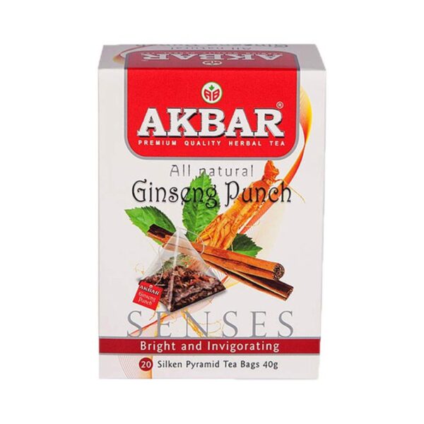 دمنوش اکبر طعم Ginseng Punch بسته 20 عددی